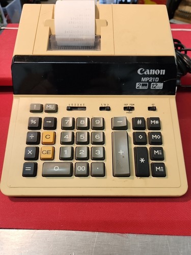 Vintage Canon MP21D-III 2 Color Digital Printing 12 Digit Calculator Add Machine - Picture 2 of 9