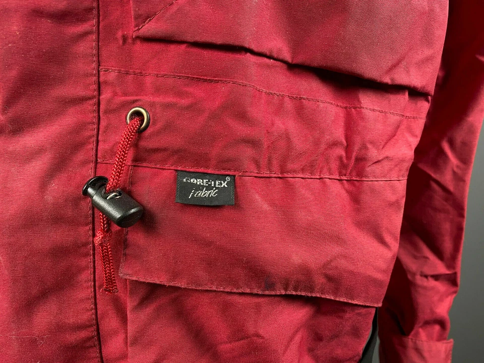 Hombres Berghaus Mera Peak Gore-Tex Rojo Azul Cremallera Completa Chaqueta Multibolsillo Foto 4 de 4