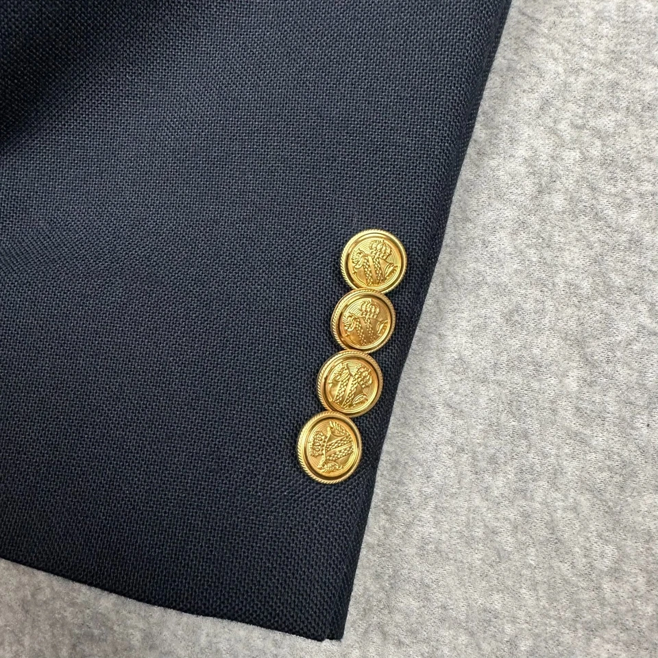 Blazer De Colección Arnold Palmer Colección Ejecutiva 38R Azul Dorado Botones Abrigo Deportivo Foto 3 de 4