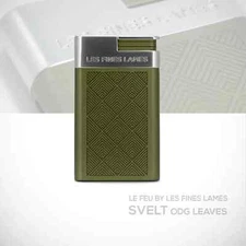 LES FINES LAMES CIGAR LIGHTER TORCH SVELT GREEN LEAVES LF4503003 LFAC702