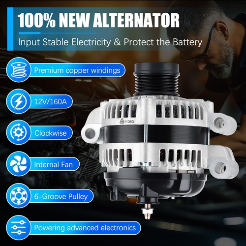 Brand New Alternator For 08-12 Dodge Charger Magnum Challenger 4896805AD 160Amp - Picture 4 of 12