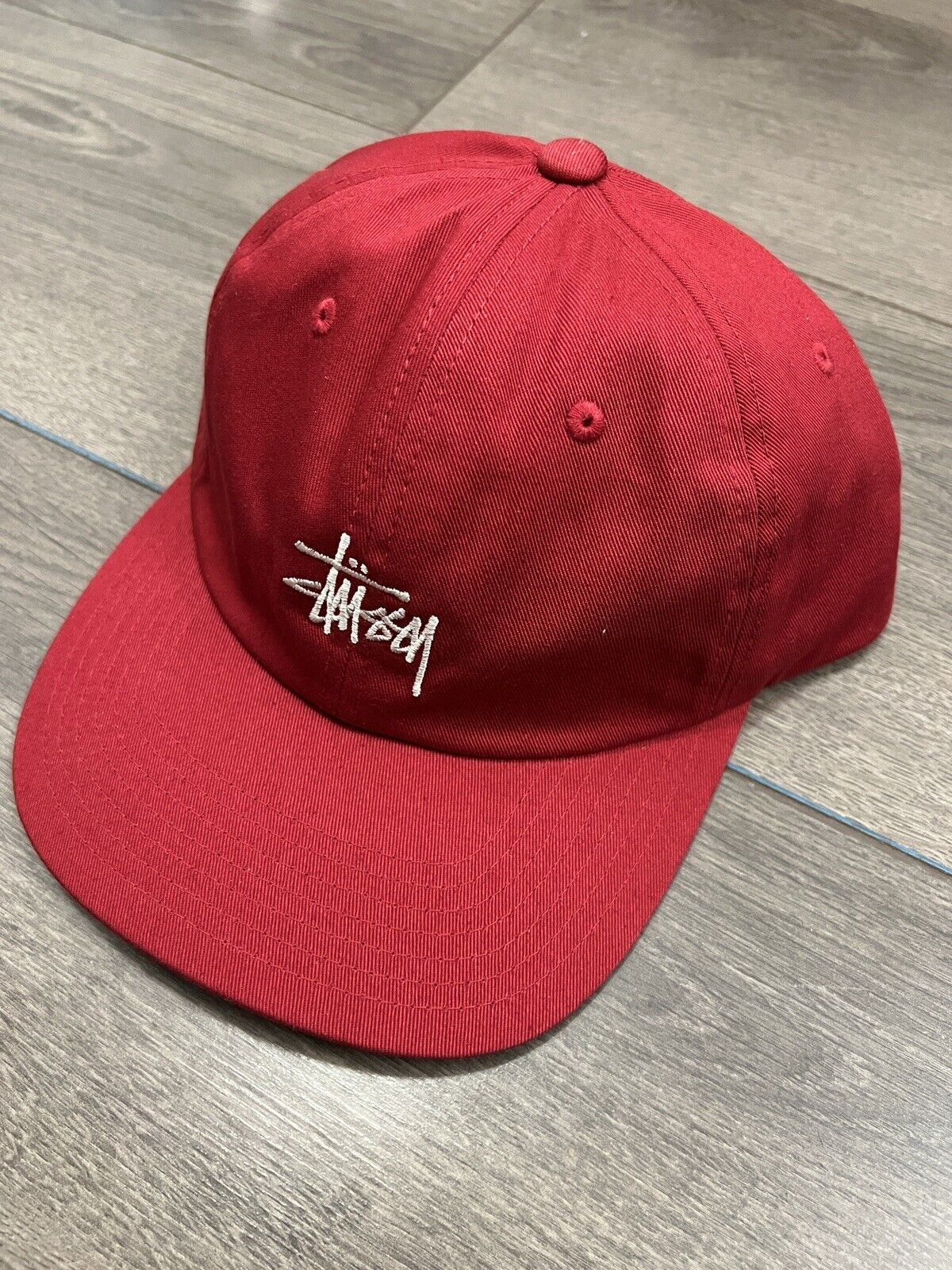 STUSSY STOCK CANVAS LOW PRO CAP Hat Red