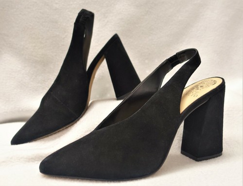 TASHINTA BLACK SUEDE BLOCK HEEL 