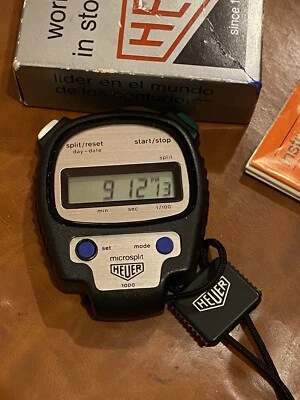 Heuer Rare Digital Microsplit 1000 With Original Box & Papers (pre-Tag Heuer) - Image 1 of 4