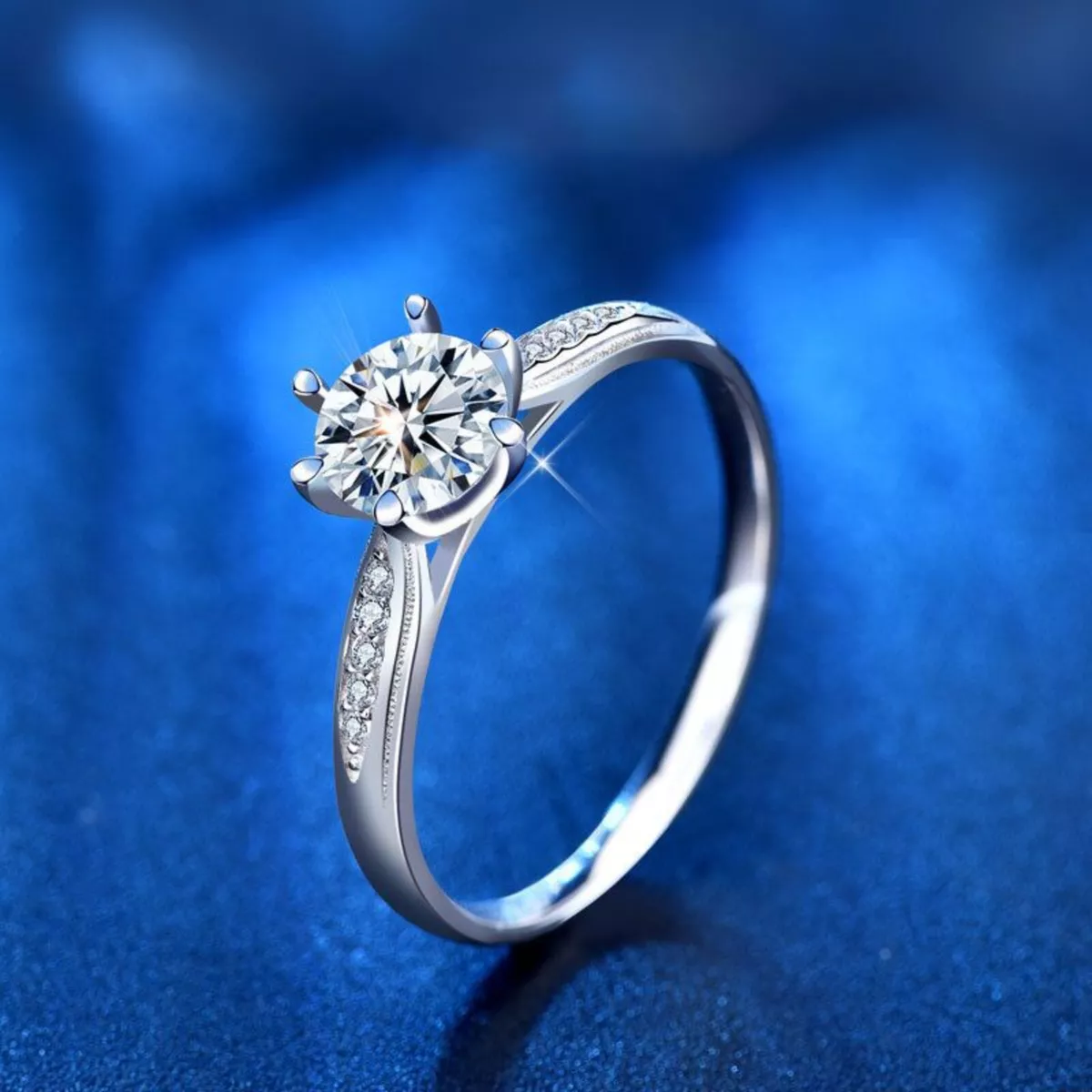 Simple sterling silver engagement rings deals