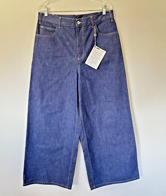 Marni NWT Workwear Cotton Gabardine Wide-Leg trouser jeans Pant SZ 42 Italy US 6