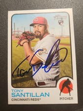 Antonio Tony Santillan Autograph Signed 2022 Topps Heritage RC Cincinnati Reds
