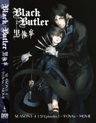 DVD ANIME BLACK BUTLER Season 1-4 Vol.1-57 End + 9 OVA + Movie ENGLISH DUBBED