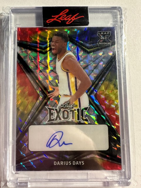 K125,971 -  2022-23 Leaf Exotic Mosaic Parrot #BADD1 Darius Days #/5 Auto