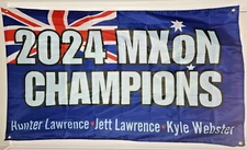 2024 MXoN Champions AUSTRALIA  Flag 3x5ft JETT & HUNTER LAWRENCE, KYLE WEBSTER
