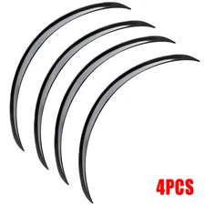 4pcs Car Wheel Eyebrow Arch Protector Trim Lips Fender Flares Matte Black Look.