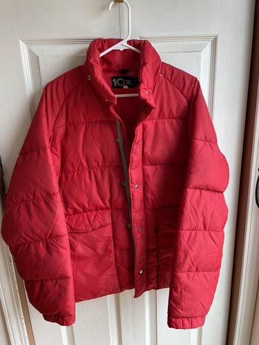 Vintage 10X Red Puffer Down Jacket Duck 