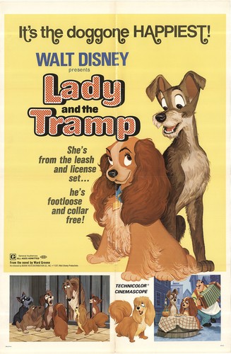 lady and the tramp 1972 27x41 orig movie poster fff-46658 verna