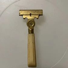 Vintage Ever Sharp Schick Razor Gold Tone With Bakelite Handle