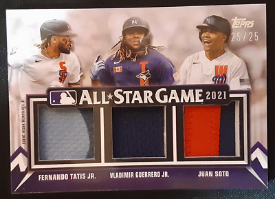 F Tatis Jr/Juan Soto/Vlad Guerrero Jr - #25/25 - 2021 Topps Update Triple Relic