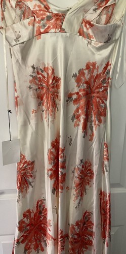 UK 16 Amanda Wakeley Elements Satin Dress Maxi NWT Occasion Evening Silky - Picture 9 of 14