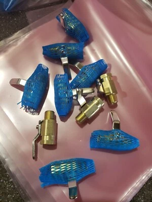 PARKER HANNIFIN 10x MV708-4 Micro Series Brass Mini Ball Valve 1/4 Male Thread 1/4 female Bx265