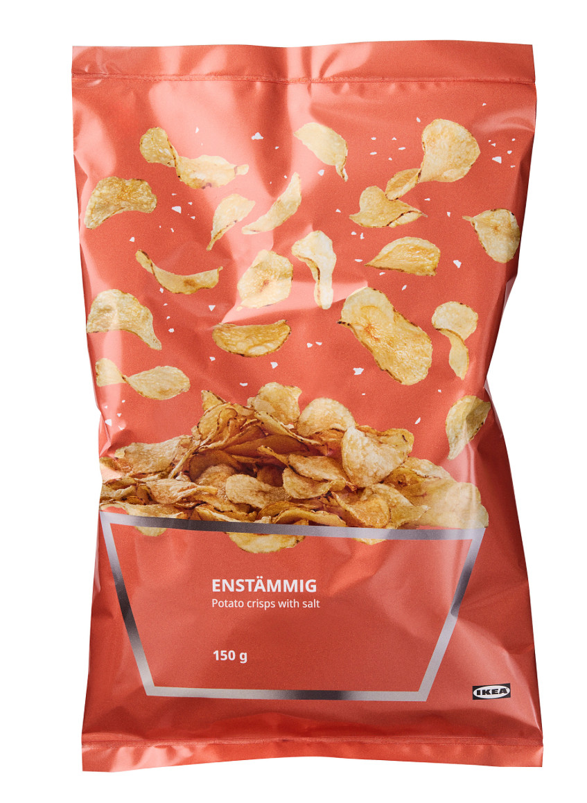 IKEA ENSTAMMIG Patatas fritas patatas fritas, saladas, 150 g / 5,23 oz, bocad...