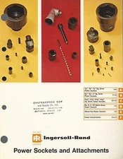 Ingersoll-Rand Power Sockets and Attachments 1973 Catalog Ingersoll Rand Company