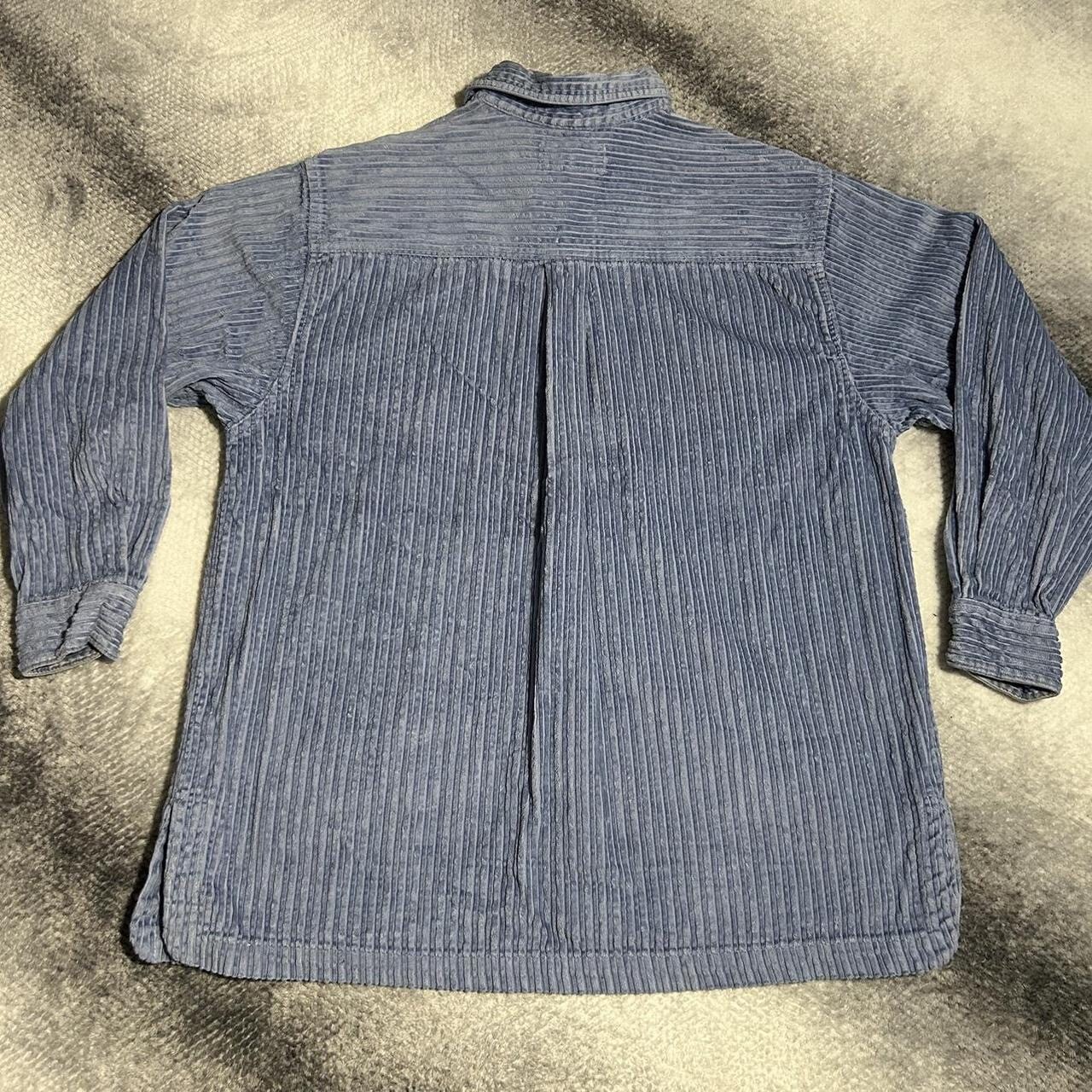 90s Bill Blass Blue Corduroy Long Sleeve - image 5