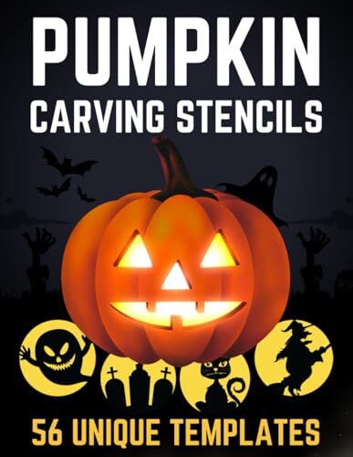 Pumpkin Carving Stencils: 56 Unique Patterns for Halloween Pumpkins, Funny and S