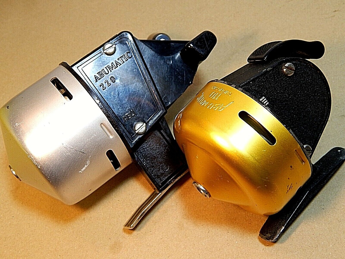 未使用　ABU ABUMATIC 110 Collectible pair of 70's Vintage Abumatic 220 & 110 spin