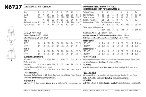 Schnittmuster Mädchenkleid mit Kragen NewLook nl6727 98-152 - Bild 8 von 9