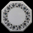 15" Marble Inlay side / corner Table Handmade Floral Pietradura Art Home Decor