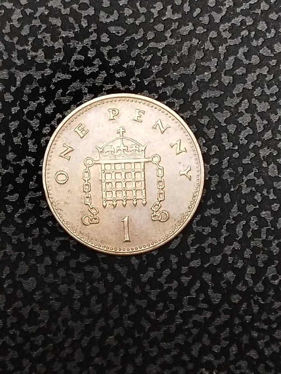 1998 United Kingdom One New Penny Coin Elizabeth II DG REG