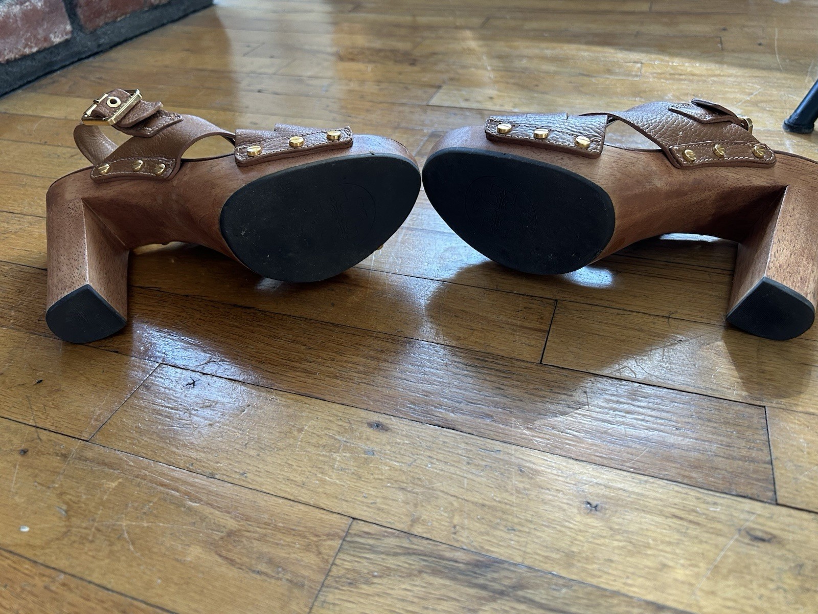 Tory Burch Jodie Tumbled Leather Platform sandals size 9.5 thumbnail 10