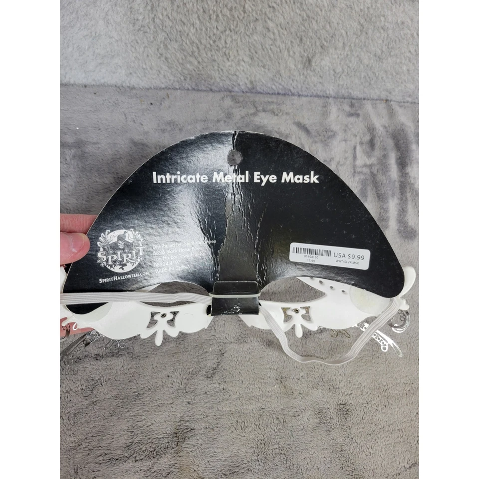 Spirit Halloween Intricate Metal Eye Mask Rhinestone Masquerade Costume - Image 2 of 2