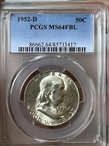 1952-D MS64FBL Franklin Half Dollar PCGS