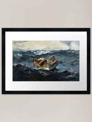Der Golfstrom, Winslow Homer Rahmen gerahmtes Wandbild Poster Leinwanddruck Bild