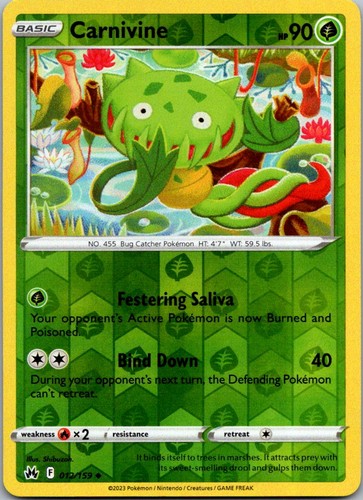 Carnivine 012/159 Crown Zenith Reverse Holo