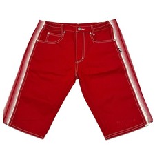JPG by Gaultier Uomo Red Denim Jeans White Stripe Detail Unique 33