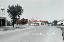 MN, Ulen, Minnesota, RPPC, Main Street, Business Area, Champlin Gas Station