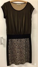Joseph Ribkoff Dress Size 8 NWT Metallic Gold Rose Floral Evening Party Black