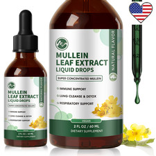 Mullein Leaf Tincture Natural Liquid Drops Extract 2 Oz Lungs Breath Respiratory