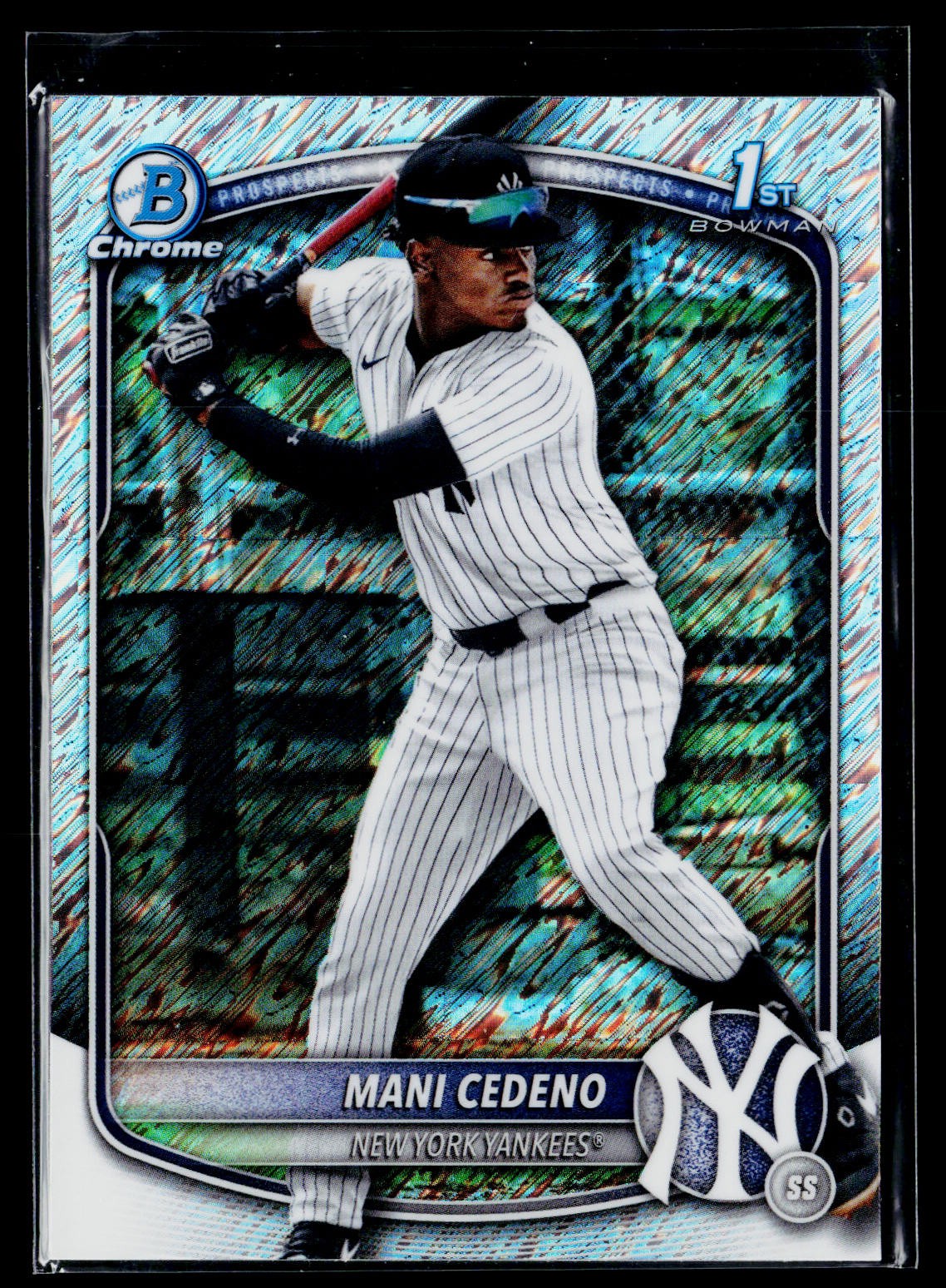 2025 Bowman Chrome #CPA-MCE Mani Cedeno Prospect Autographs Refractor #/499