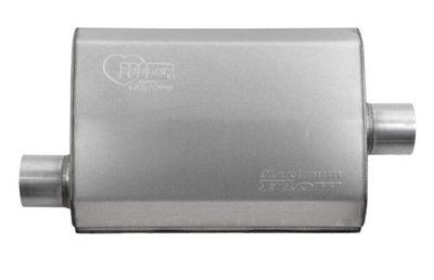 Two Hooker Muffler Maximum Flow 2 1/2 Inlet/2 1/2 Outlet Aluminized 21602HKR(2)