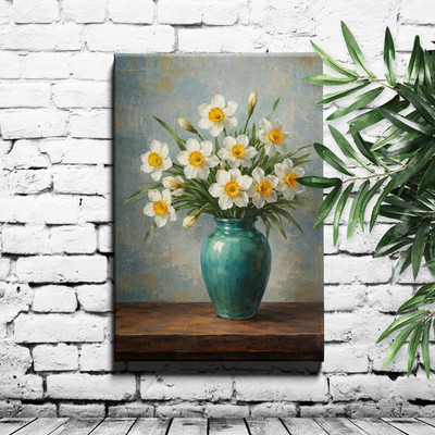 Daffodil Vase Still Life Wall Art