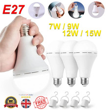 LED Rechargeable Light Bulb 7w 9w 12w 15w 85-265V Emergency Bulb Portable