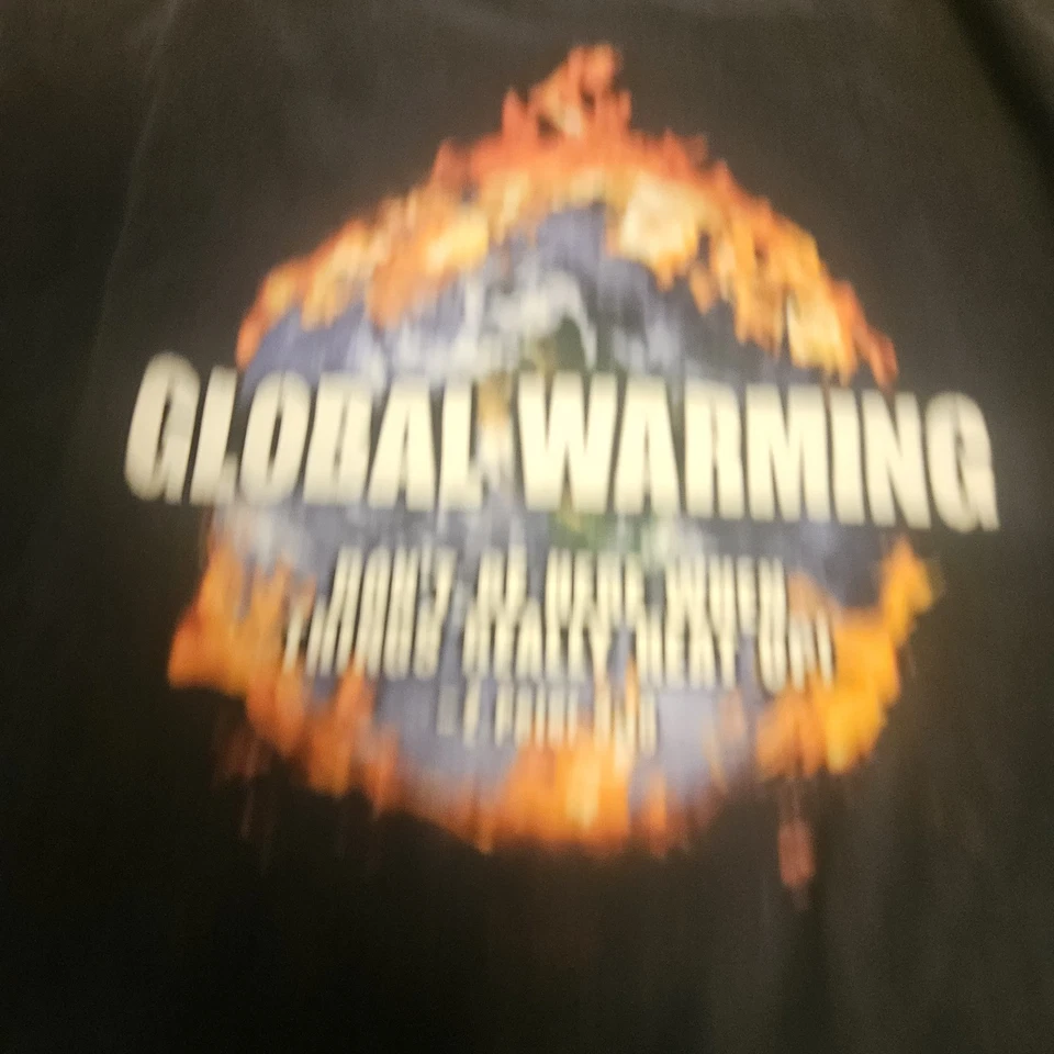Camisa Kerusso Adulto 2XL Negra Cristiana Calentamiento Global Camiseta Manga Corta  Foto 3 de 4