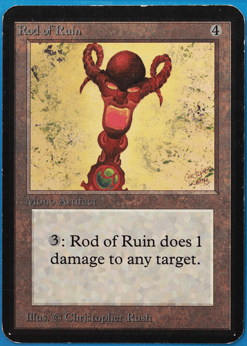 Rod of Ruin Alpha PLD Artifact Uncommon MAGIC MTG CARD (ID# 505225) ABUGames - Picture 1 of 2