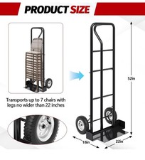 Heavy Duty Stacking Chair Dolly Banquet Chair Dolly Cart Holds 7 Chairs Open Box