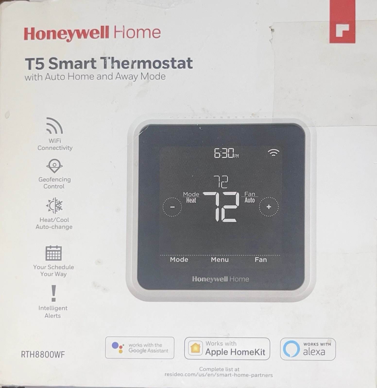 Honeywell Home RTH8800WF2022, T5 WiFi Smart Programmable Thermostat