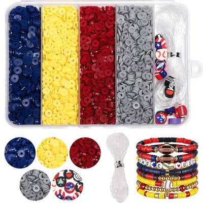 THRELE 3500pcs Sports Color Clay Beads for Bracelets Making 6mm 6mm,