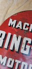 MacMillan Ring-Free Motor Oil Gas & Oil Advertising Sign / Red, White & Black — photo 2