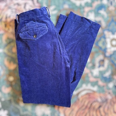 Vintage 90s Polo Ralph Lauren Suffield Corduroy Pants Royal Blue