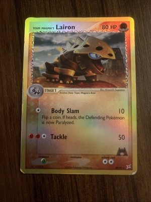 Pokémon TCG Team Magma's Lairon EX Reverse Holo Rare Card 20/95 moderate Play